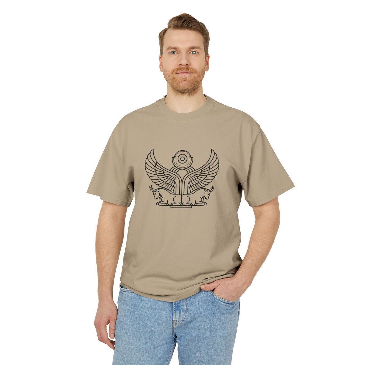 Double Bull Emblem Tee – Heavyweight