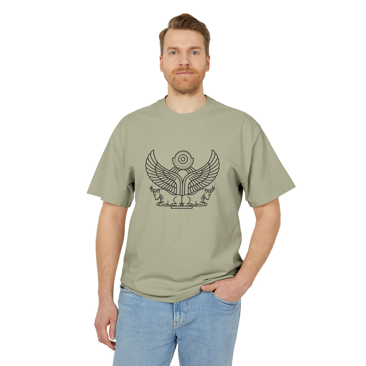 Double Bull Emblem Tee – Heavyweight