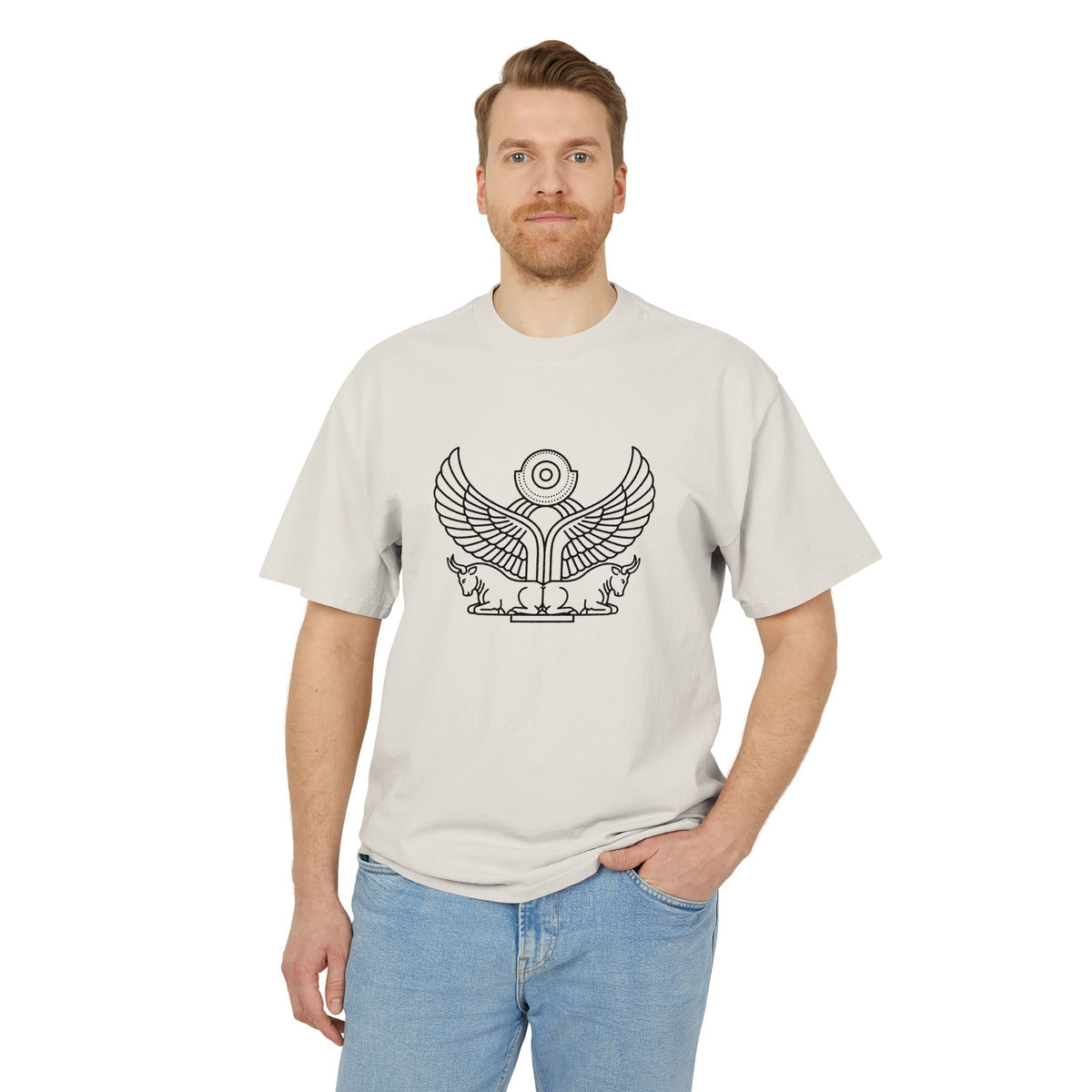 Double Bull Emblem Tee – Heavyweight