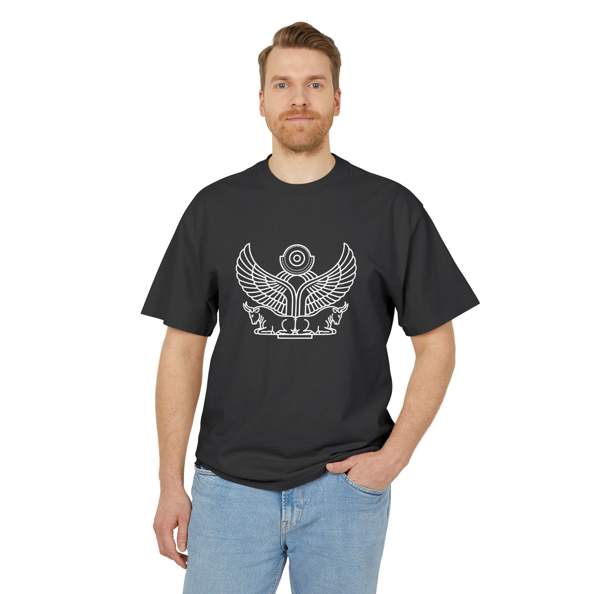 Double Bull Emblem Tee – Heavyweight