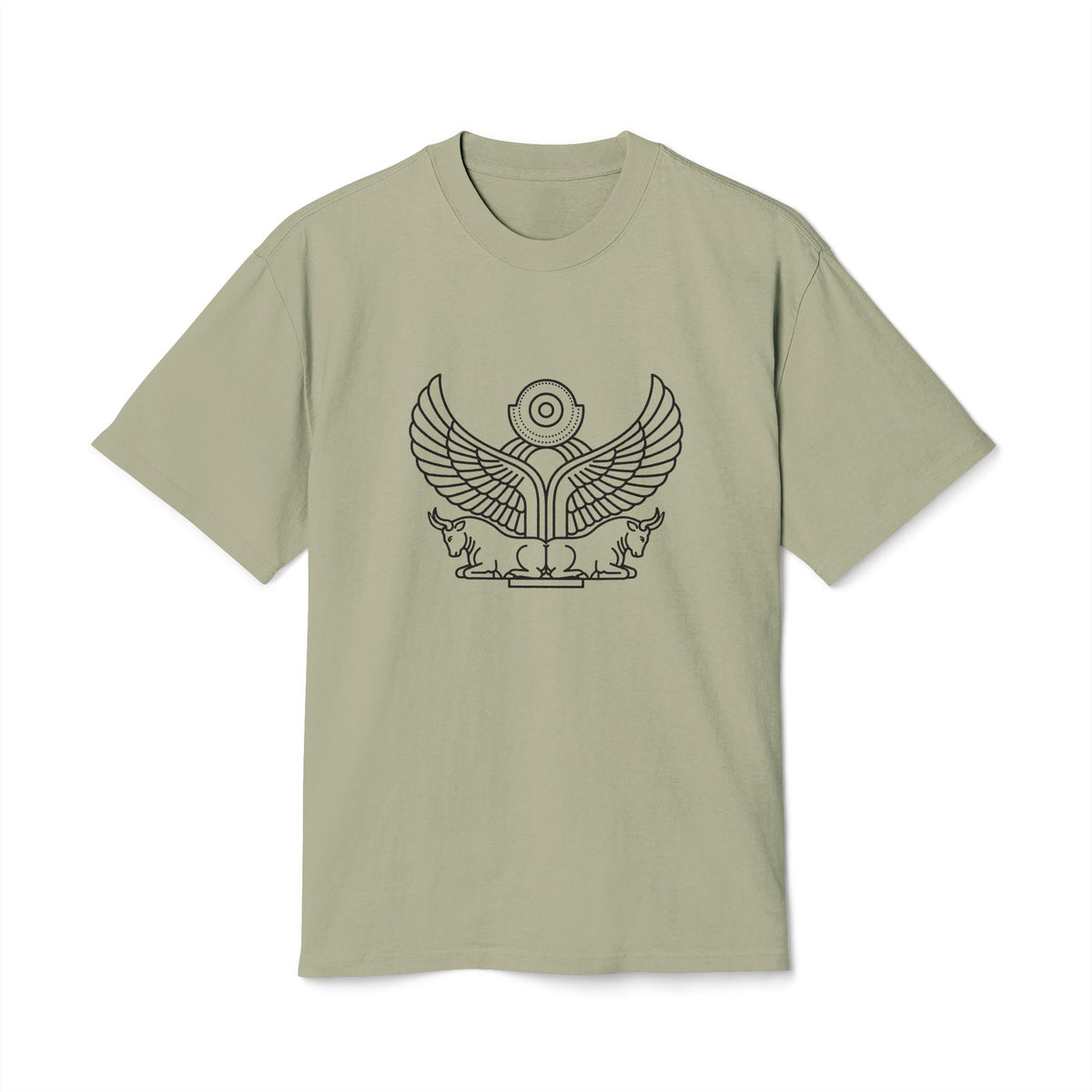 Double Bull Emblem Tee – Heavyweight