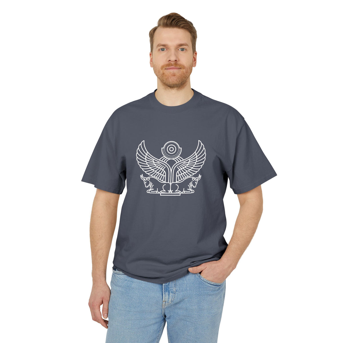 Double Bull Emblem Tee – Heavyweight