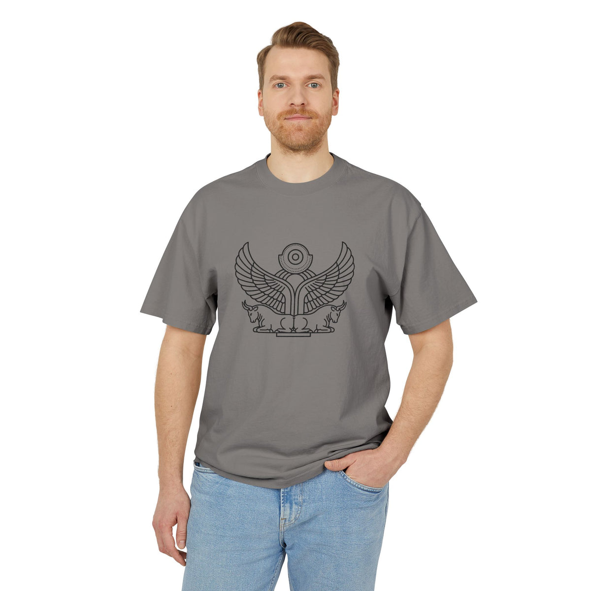 Double Bull Emblem Tee – Heavyweight