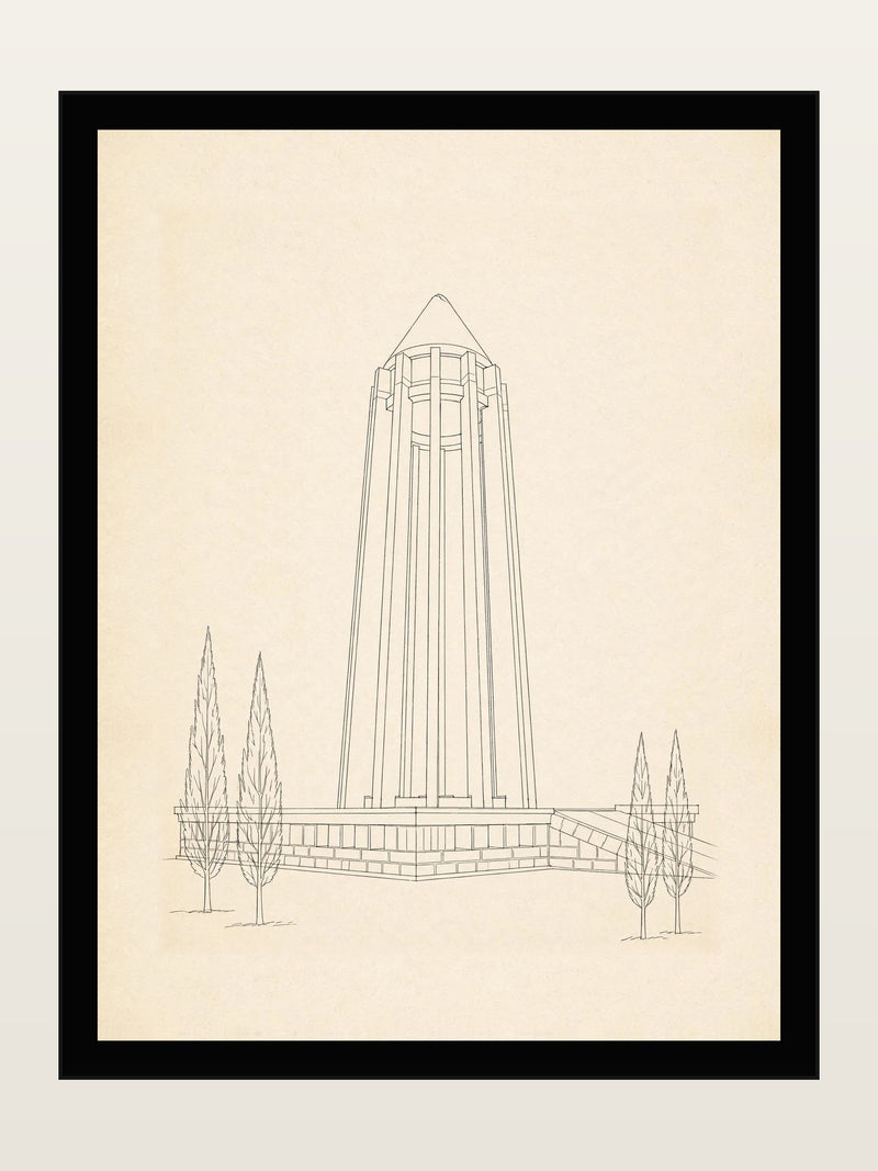 Avicenna Mausoleum, Hamedan, Minimalist Line Art Print